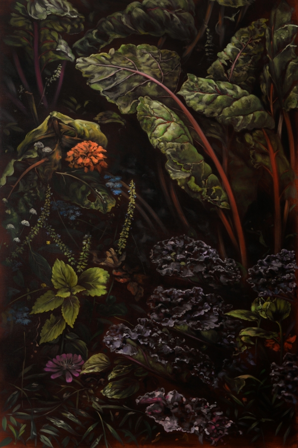 Chard and cabbage, Oil, 120 x 180 cm