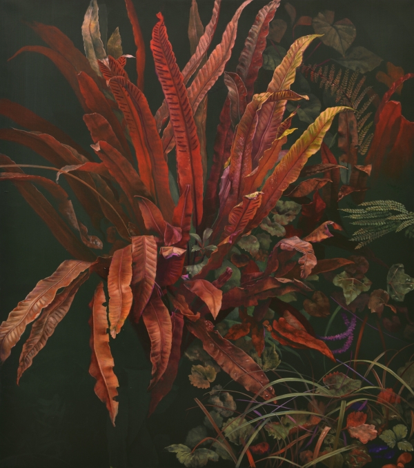 Hart´s tongue fern II, Oil, 160 x 180 cm