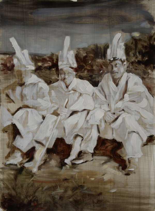 Trauernde Männer, Oil, 30 x 40 cm